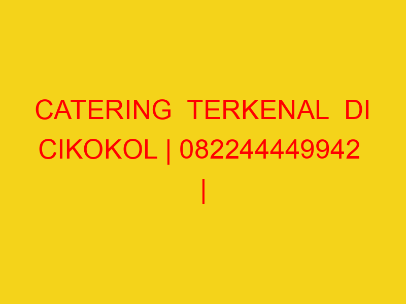 CATERING  TERKENAL  DI CIKOKOL | 082244449942  | ENAK & MU