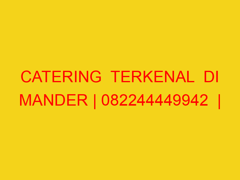CATERING  TERKENAL  DI MANDER | 082244449942  | ENAK & MUR