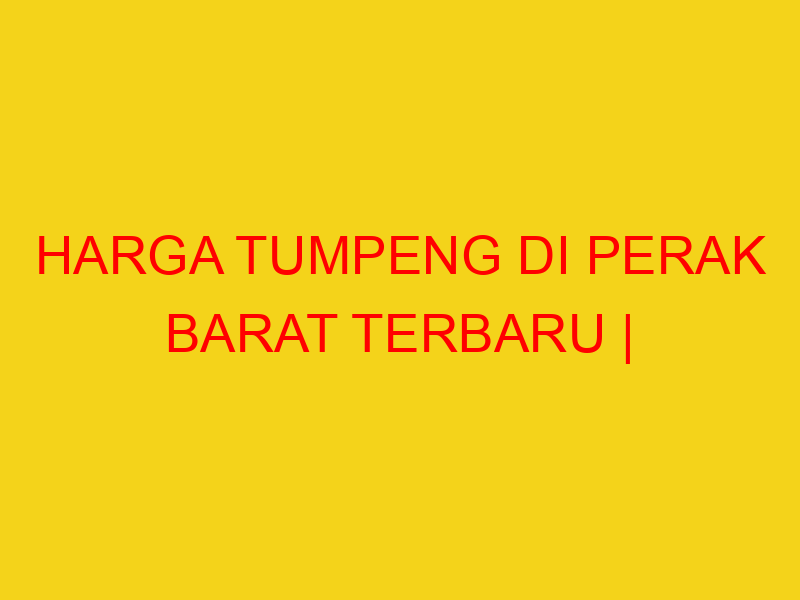 HARGA TUMPENG DI PERAK BARAT TERBARU | 082244449942  | ENA