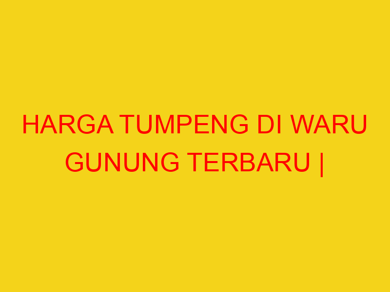 HARGA TUMPENG DI WARU GUNUNG TERBARU | 082244449942  | ENA